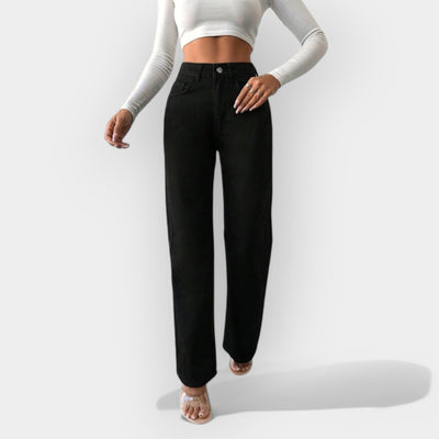 Jean Taille Haute avec Pantalon Large
