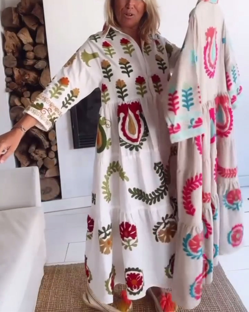 Juliette | Robe Imprimé Floral Graphique