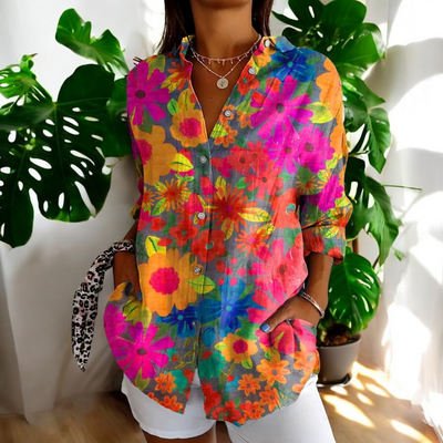 Carla™ | Blouse vintage à imprimé fleuri