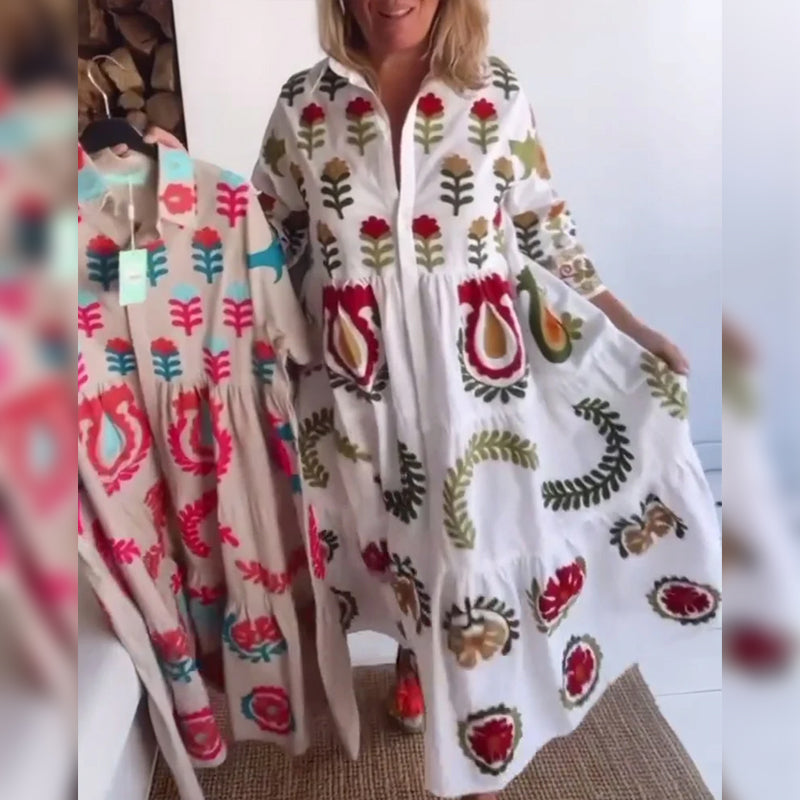 Juliette | Robe Imprimé Floral Graphique