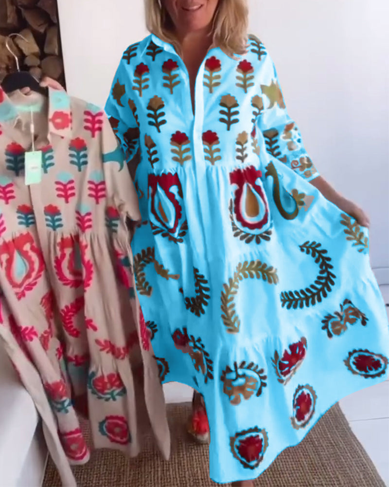 Juliette | Robe Imprimé Floral Graphique