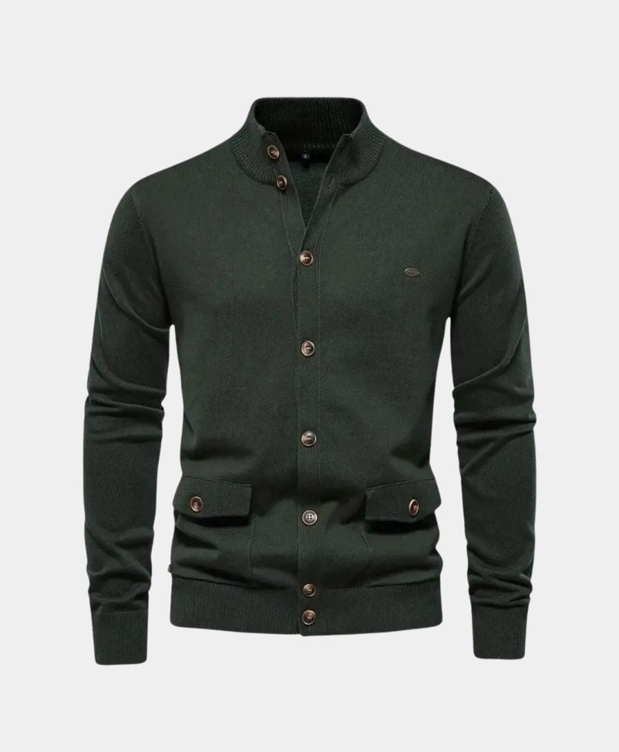 Pull en Coton Tricoté avec Col Montant - Leviana