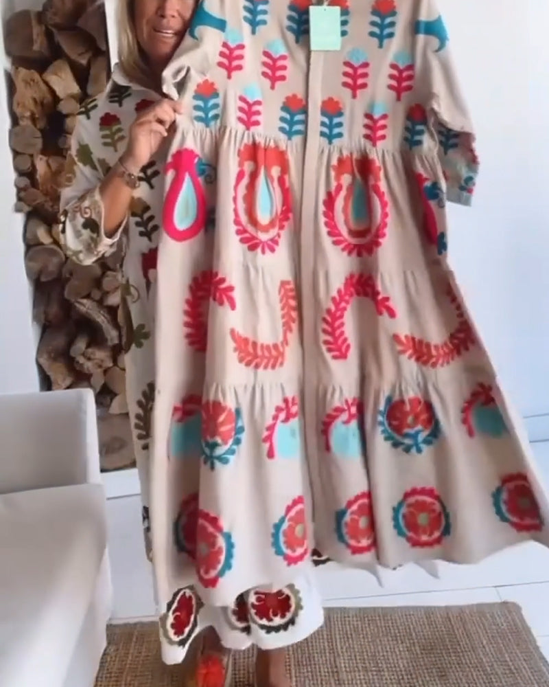 Juliette | Robe Imprimé Floral Graphique