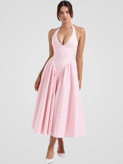 ROBE MIDI VICHY ROMANCE
