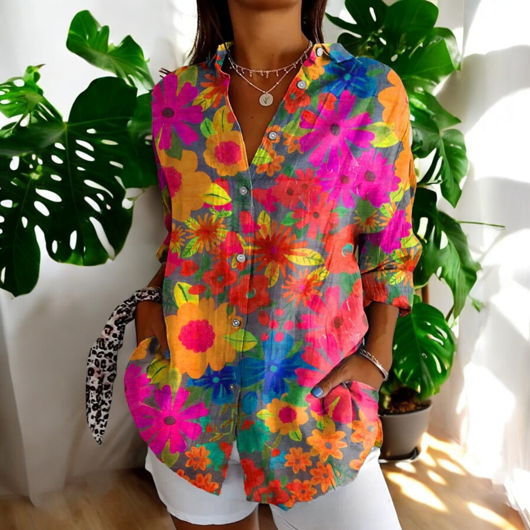 Carla™ | Blouse vintage à imprimé fleuri