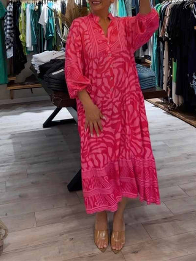 Mira | Robe Imprimée Col V (Presque épuisé)