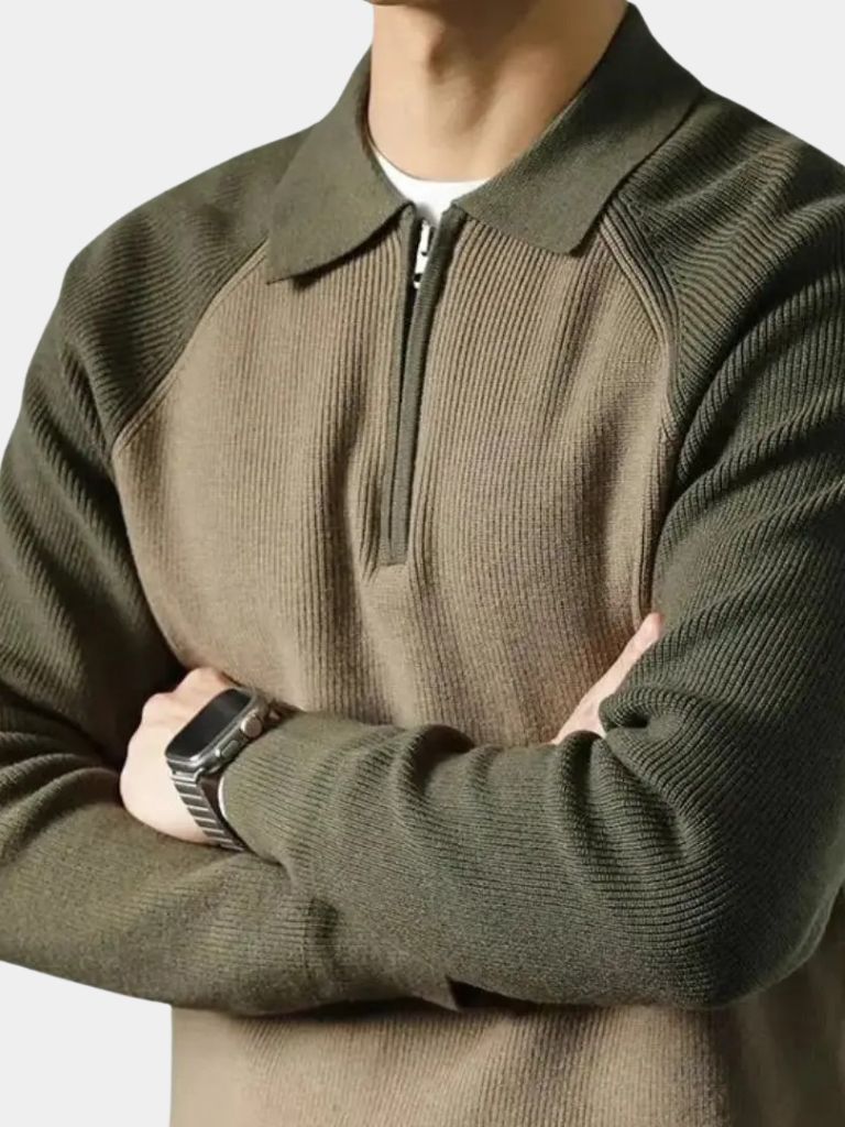 Pull à zip raglan - Leviana