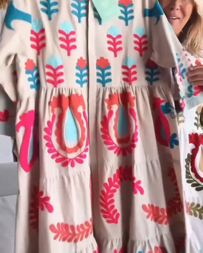 Juliette | Robe Imprimé Floral Graphique