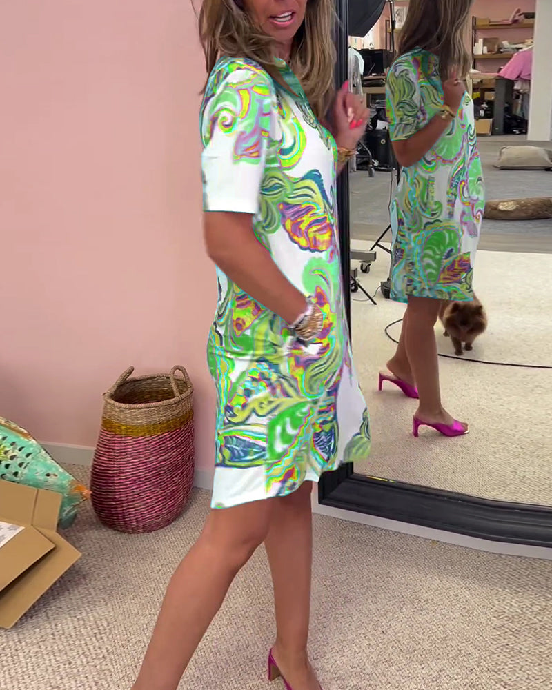 Robe imprimée coupe slim