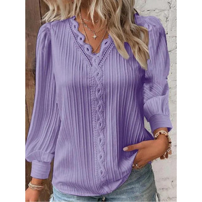 Luna - Élégante blouse à pintucks