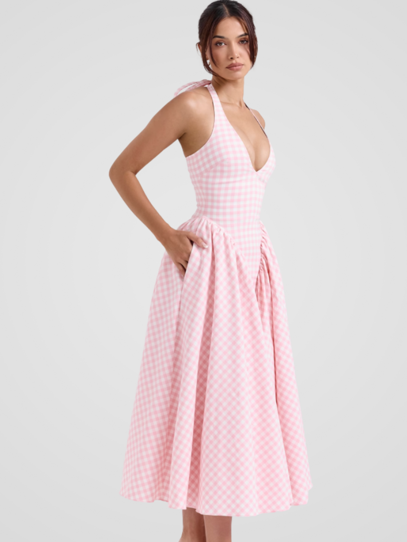 ROBE MIDI VICHY ROMANCE