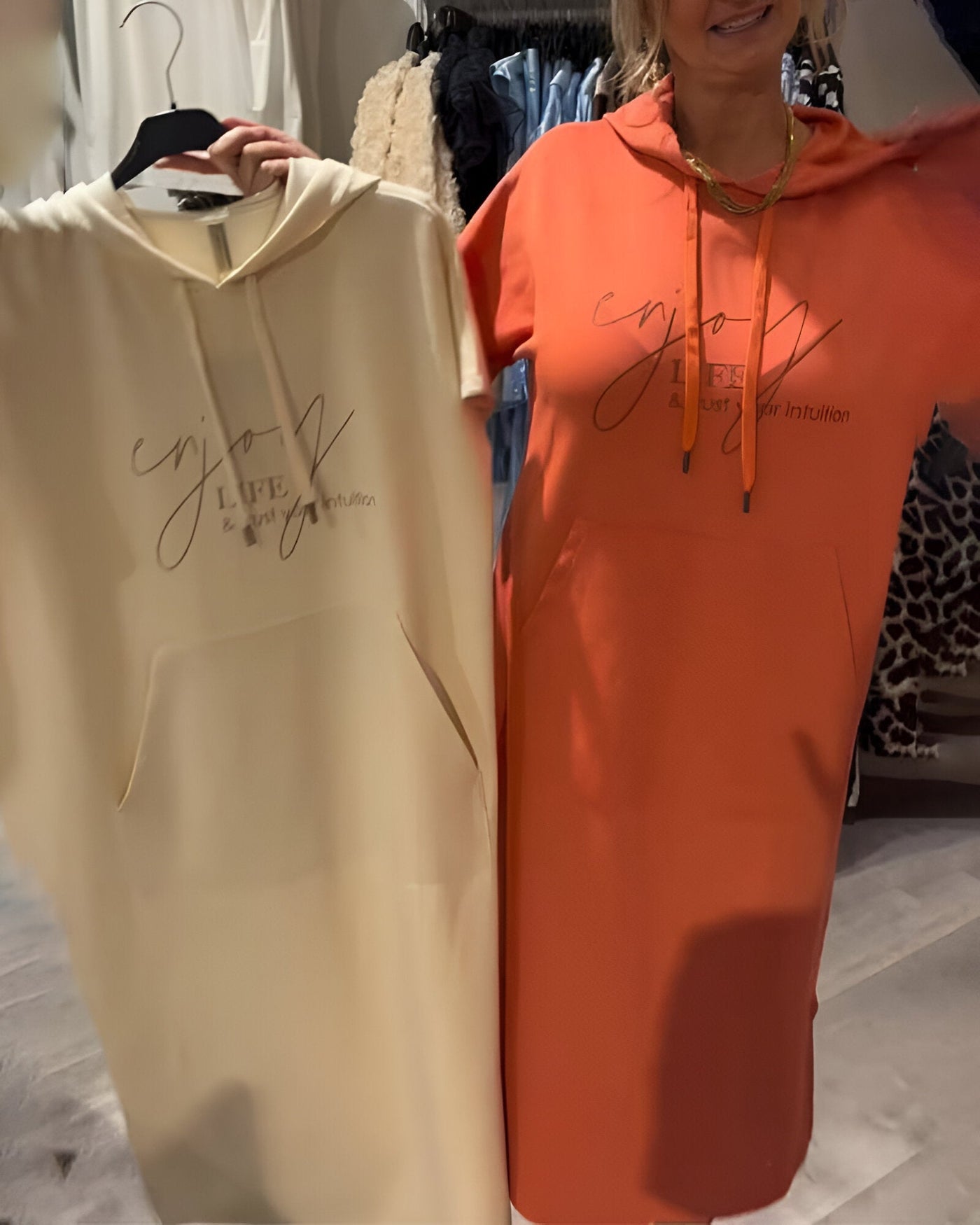 Élise | Robe décontractée à capuche