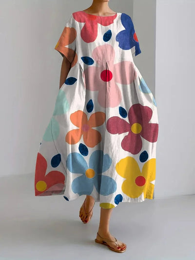 VALENTINA | Robe d'été fleurie avec coupe flatteuse et liberté de mouvement