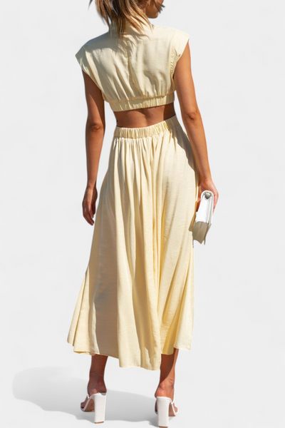 Bérénice | Ensemble robe fendue sur le côté