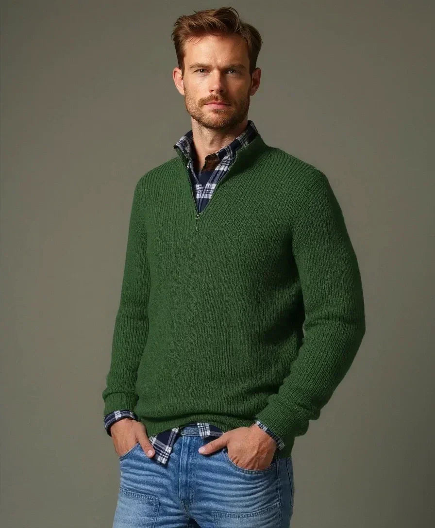 Pull en laine avec fermeture éclair Highland - Leviana