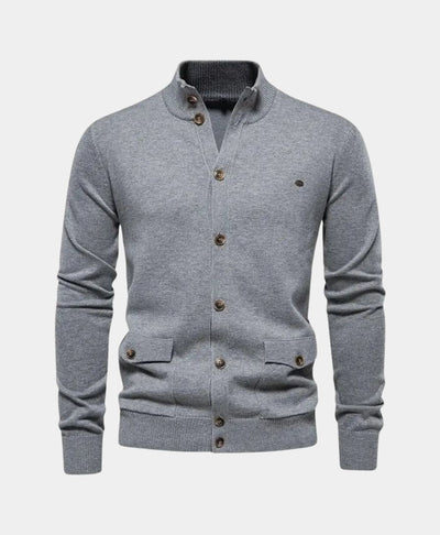 Pull en Coton Tricoté avec Col Montant - Leviana