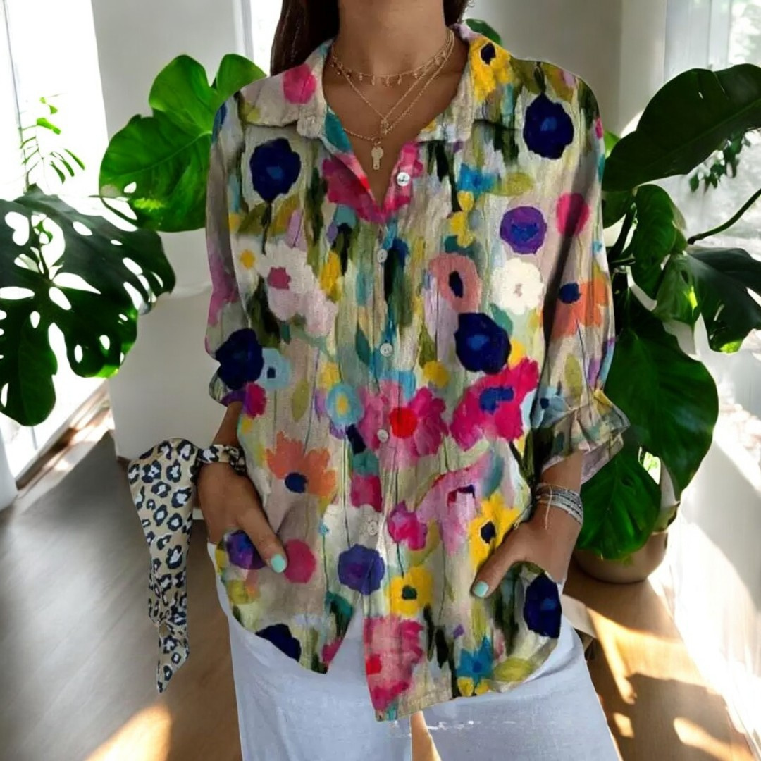 Carla™ | Blouse vintage à imprimé fleuri