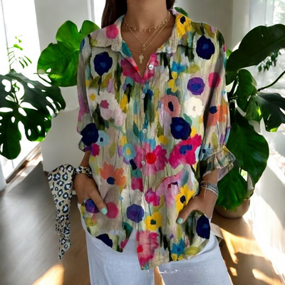 Carla™ | Blouse vintage à imprimé fleuri