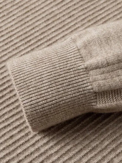 Pull en Laine à Fermeture Éclair Courte et Manches Courtes - Leviana