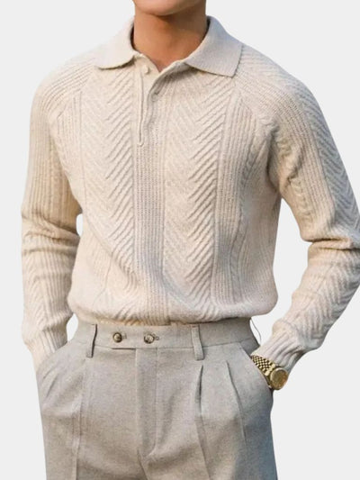 Pull Polo Tricot à Manches Longues - Leviana