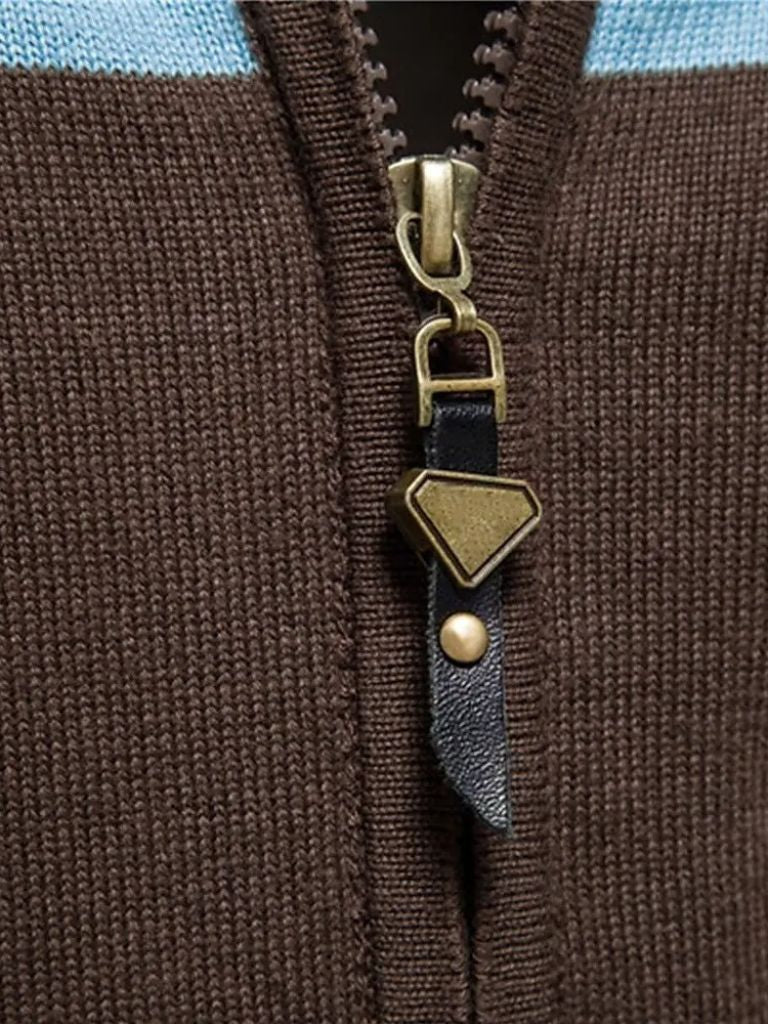 Cardigan zippé avec col montant - Leviana