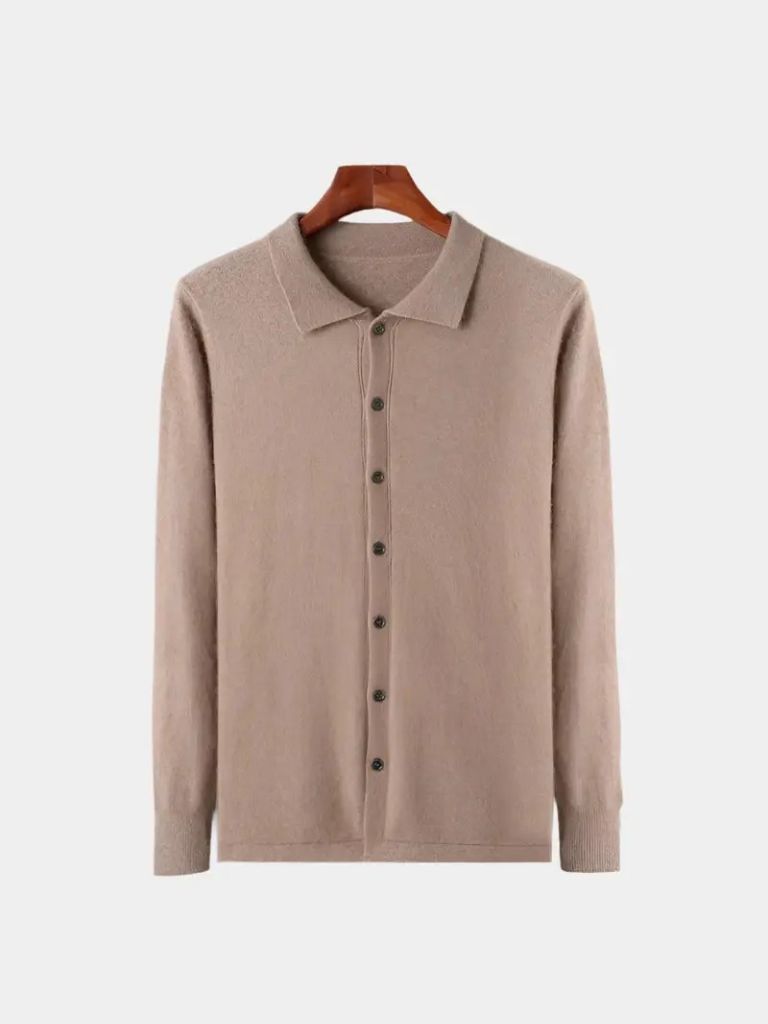 Cardigan Polo 100% Cachemire - Leviana