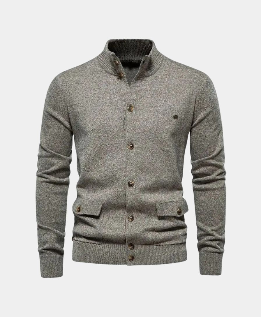 Pull en Coton Tricoté avec Col Montant - Leviana