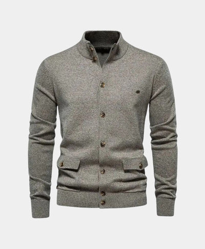 Pull en Coton Tricoté avec Col Montant - Leviana