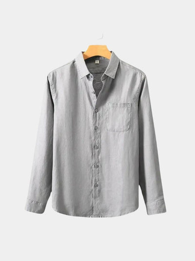 Chemise en soie essentielle à manches longues - Leviana