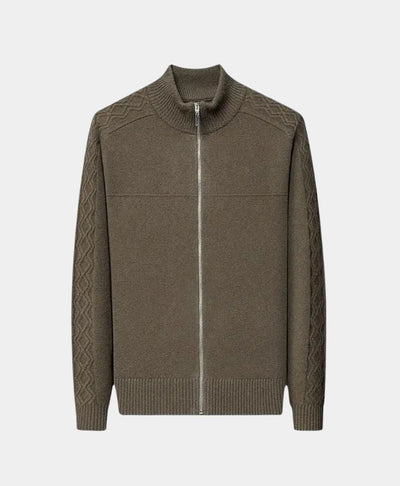 Pull en cachemire avec fermeture éclair et col montant - Leviana