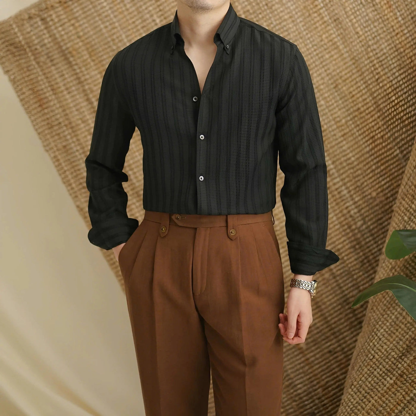 Chemise rayée en seersucker - Leviana