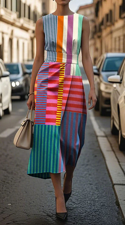 Tiffany - Robe sans manches imprimée