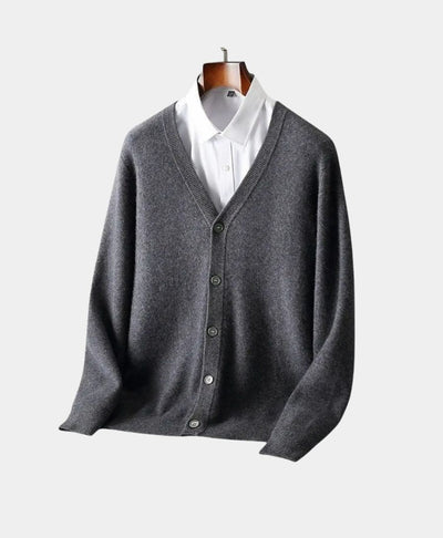 Cardigan en 100% laine mérinos avec décolleté en V - Leviana