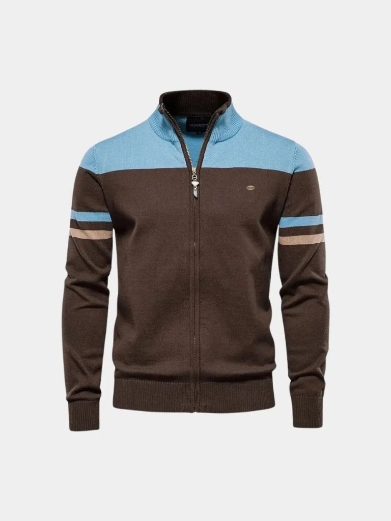 Cardigan zippé avec col montant - Leviana