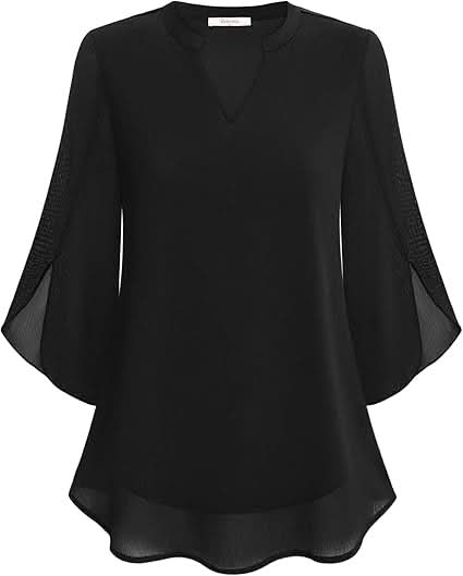 Marguerite™ | Blouse fluide à effet superposé