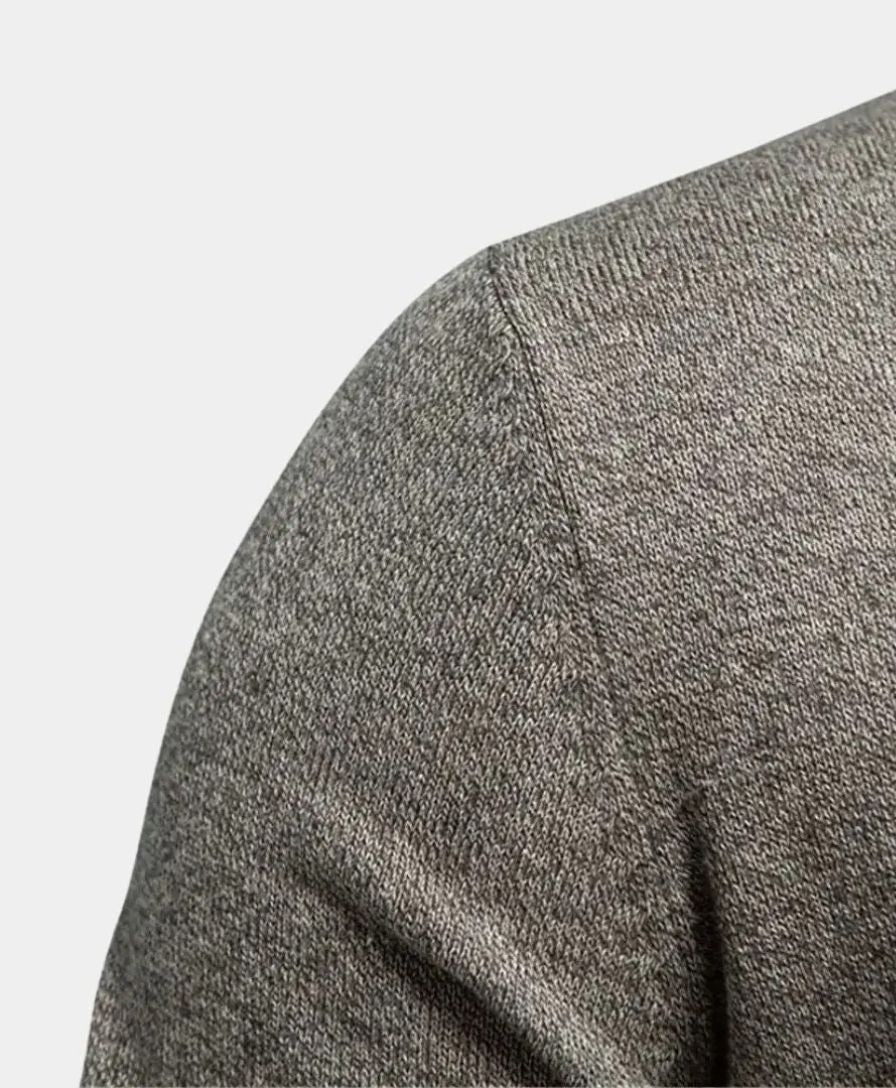 Pull en Coton Tricoté avec Col Montant - Leviana