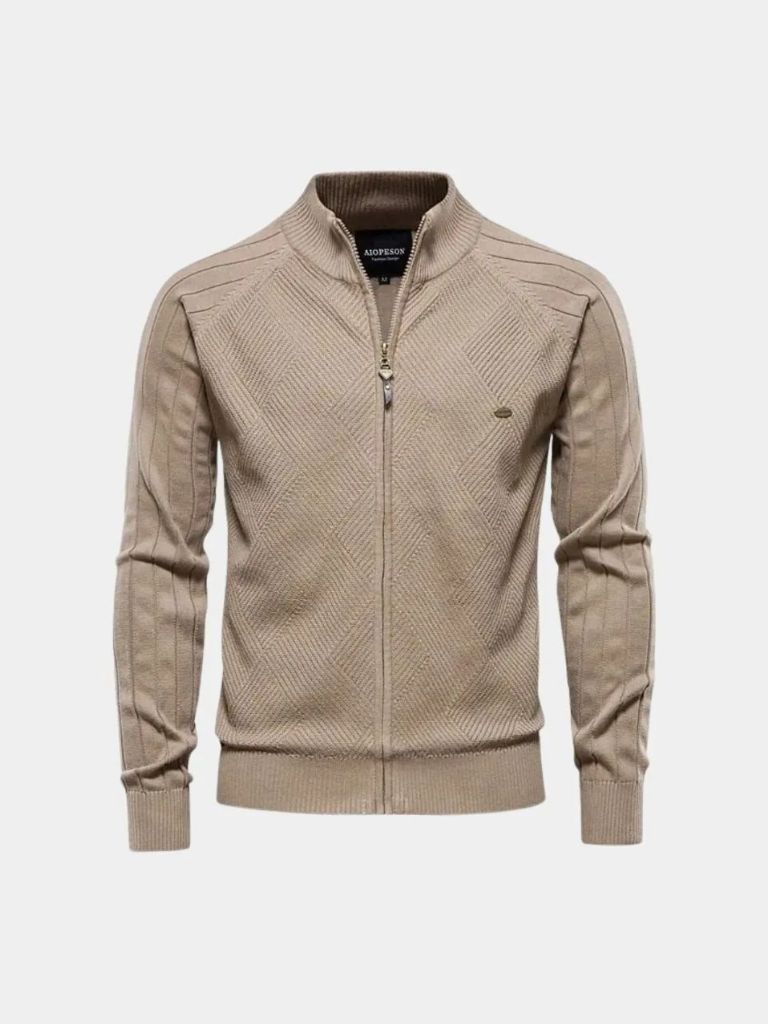 Pull Zippé en Jacquard Simple - Leviana