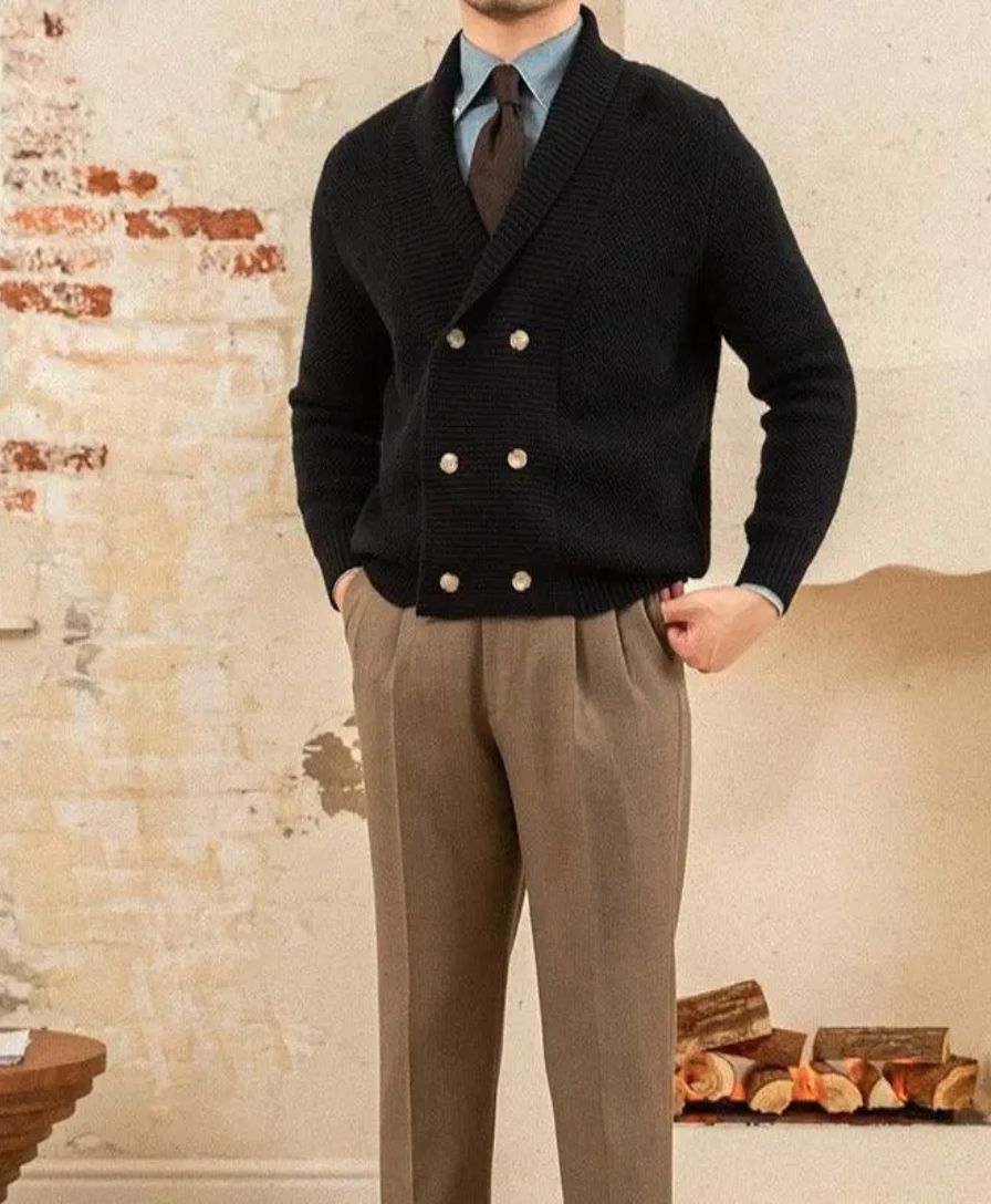 Cardigan Tricoté Britannique Élégant - Leviana