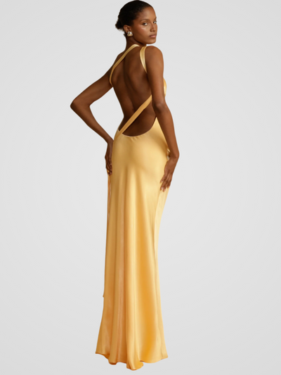 ROBE MAXI ÉCLAT D'OR