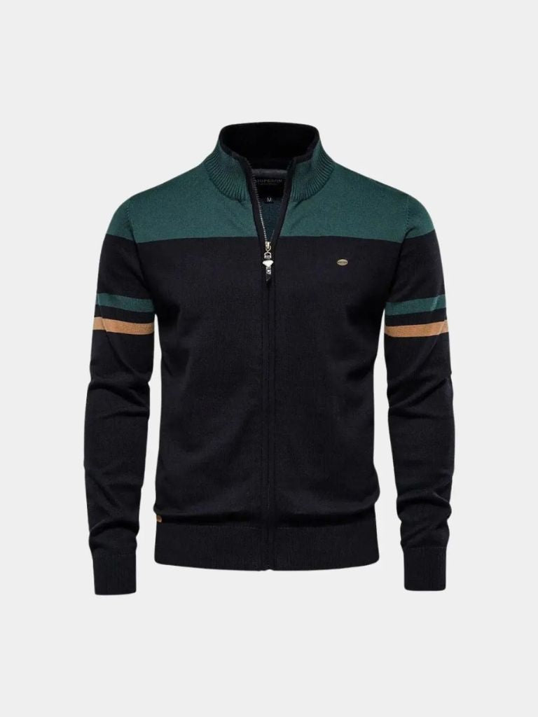 Cardigan zippé avec col montant - Leviana