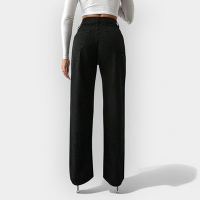 Jean Taille Haute avec Pantalon Large
