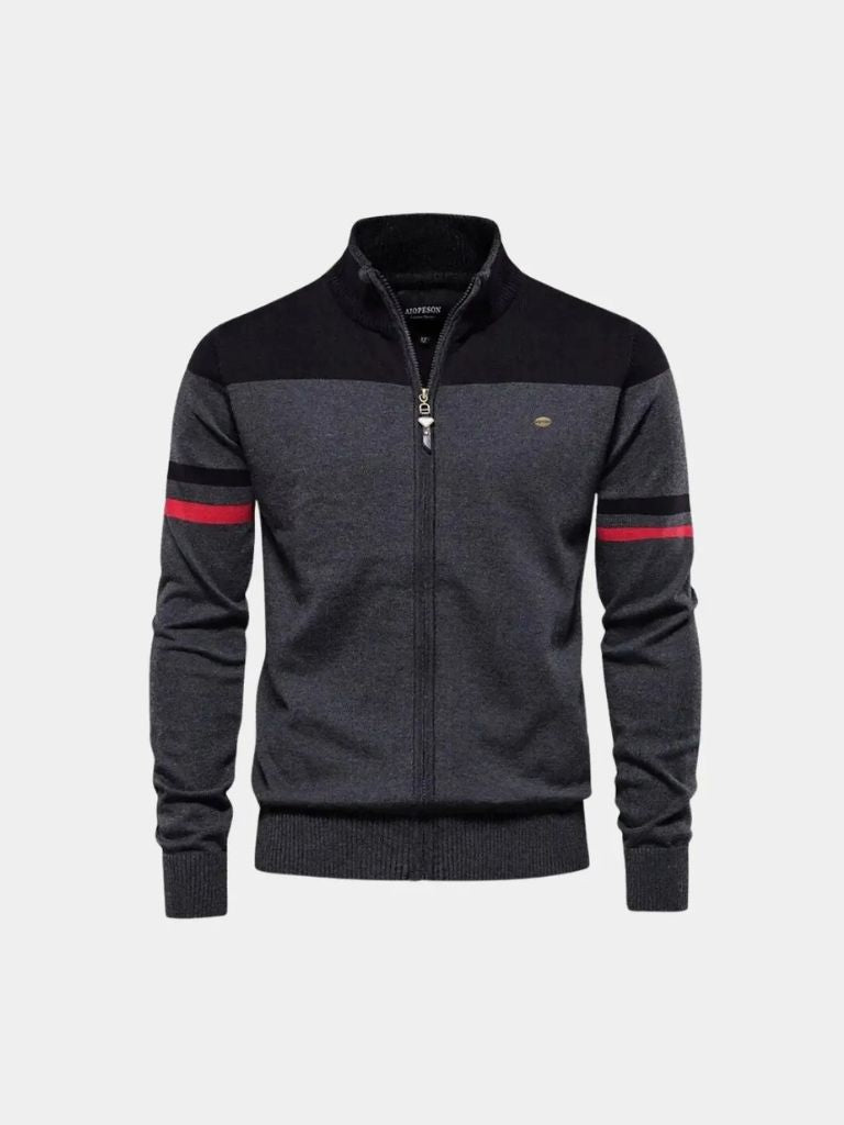 Cardigan zippé avec col montant - Leviana