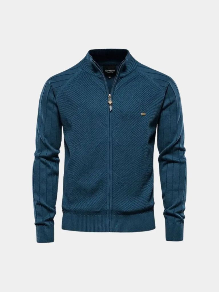 Pull Zippé en Jacquard Simple - Leviana