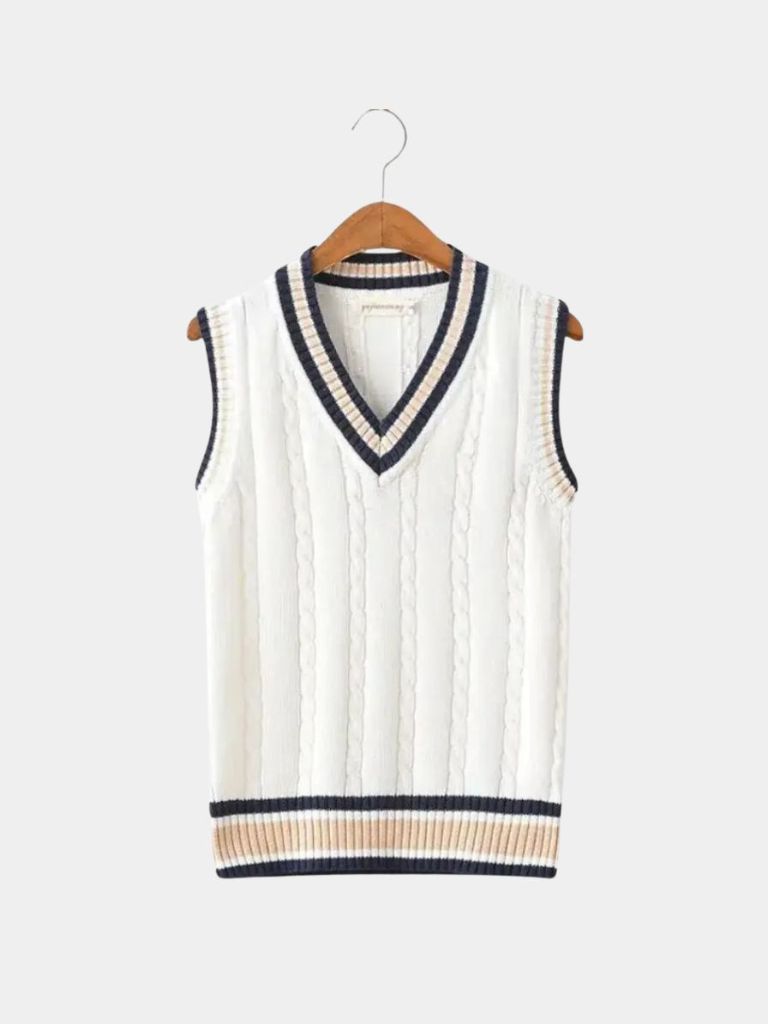 Gilet en tricot élégant avec décolleté en V - Leviana