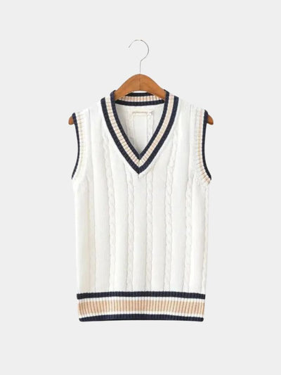 Gilet en tricot élégant avec décolleté en V - Leviana