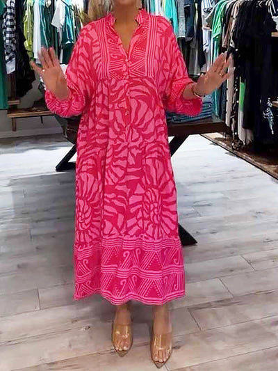 Mira | Robe Imprimée Col V (Presque épuisé)