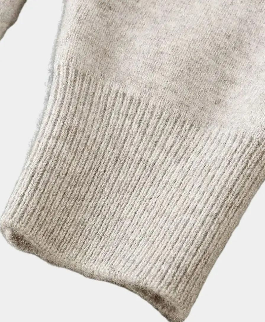 Cardigan en 100% laine mérinos avec décolleté en V - Leviana