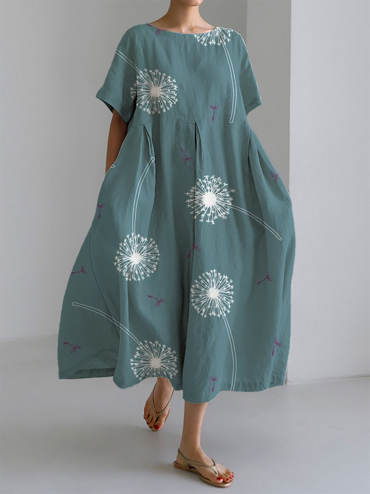 Gabriella | Robe longue d'été avec imprimé poétique et confort absolu