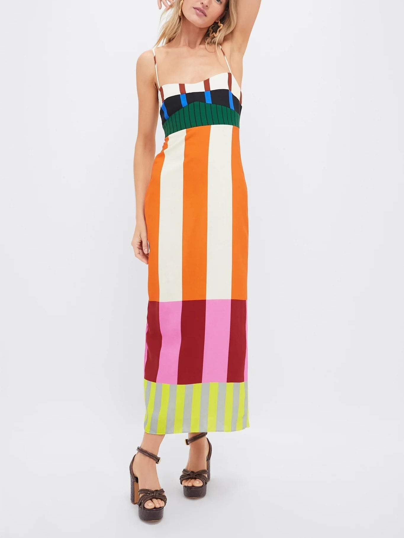 Paloma – Robe Maxi Colorée à Rayures