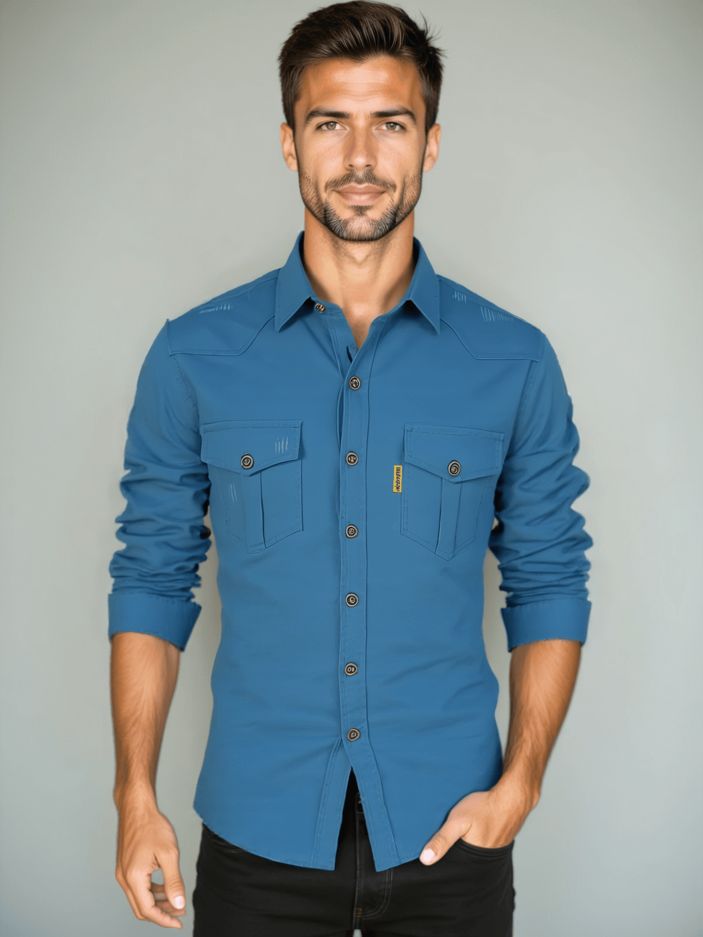 Chemise à Manches Courtes Moderne pour Hommes - Leviana